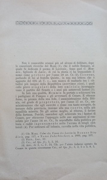 L’Epicureismo di Gaio Memmio, l’amico di Lucrezio. Contributo ermeneutico al …