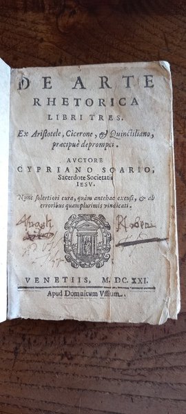 De Arte Rhetorica. Libri Tres. Ex Aristotele, Cicerone & Quintiliano … | Immagine Gallery 2