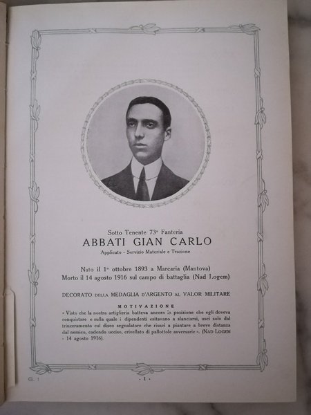 Albo d’Onore dei Ferrovieri dello Stato Caduti per la Patria. …