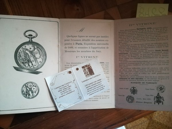 Fabrique d’Horologerie Frères Bergeon. Locle (Suisse). S.d. (1889). | Immagine principale