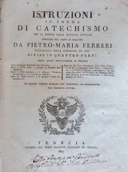 Istruzioni in forma di Catechismo per la pratica della dottrina …