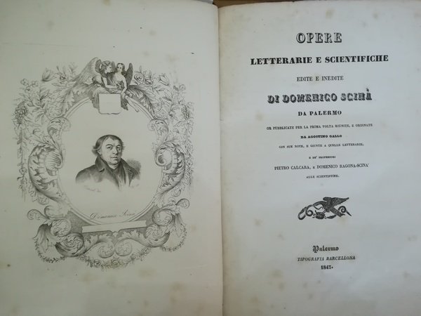 Storia letteraria di Sicilia ne’ tempi greci. Opera postuma. con note e appendici di Agostino Gallo. Palermo, Tip. Barcellona, 1847.