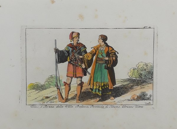 Uomo, e donna della Villa Badessa, Provincia di Teramo, Abruzzo …