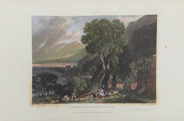 Castell a Mare bay of Naples. Incisione in acciaio con …