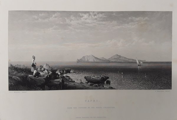 Capri. Incisione in acciaio. HERING - BRANDARD, 1870 ca.