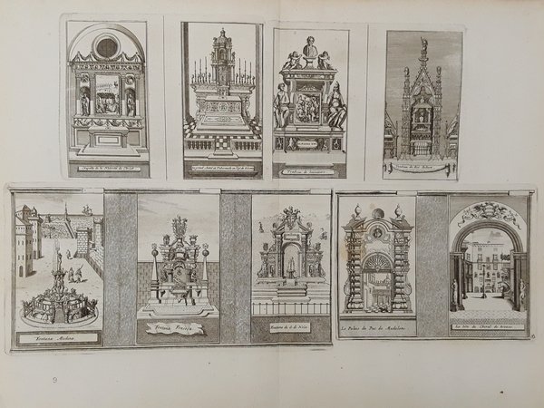 Tavola di Cm.46,5x35,2 raffigurante vari monumenti architettonici di Napoli: la …