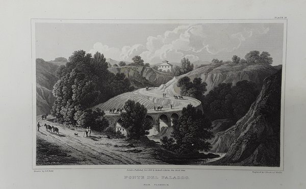 Ponte del Palazzo near Florence. Incisione in acciaio. BATTY - …