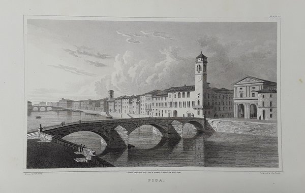 Pisa. Incisionie in acciaio. BATTY inc., 1818.