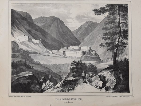 Franzens’ feste nachft Brixen. Litografia . GEDRUCKT - SCHOPF, 1840 …