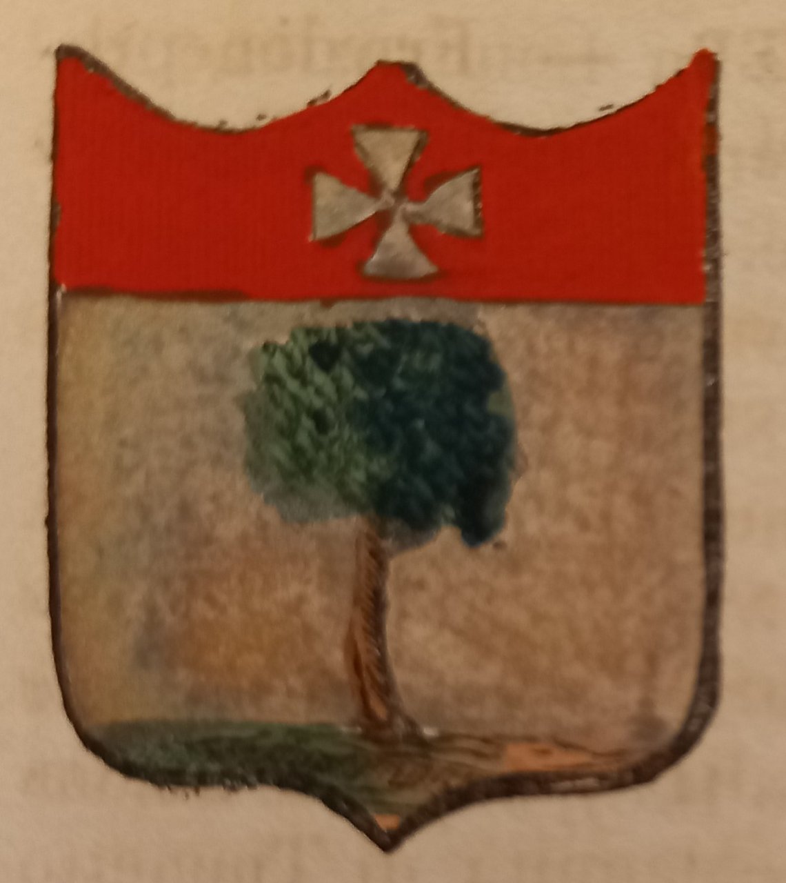 BRUGNATO (GE). Stemma miniato. 1 pag. di testo.