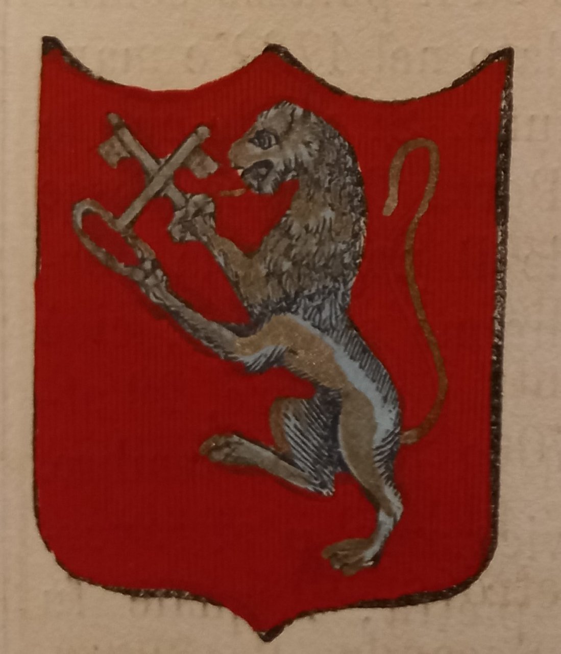 BUONCONVENTO (SI). Stemma miniato. 2 pagg. di testo. | Immagine principale