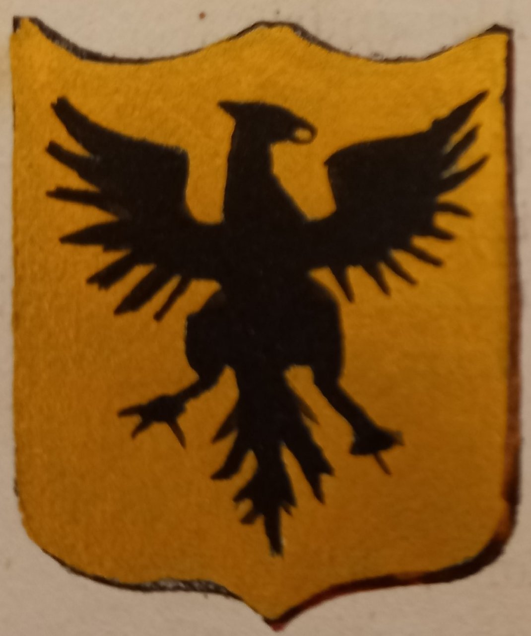 CASALBORGONE (TO). Stemma miniato. 2 pagg. di testo.