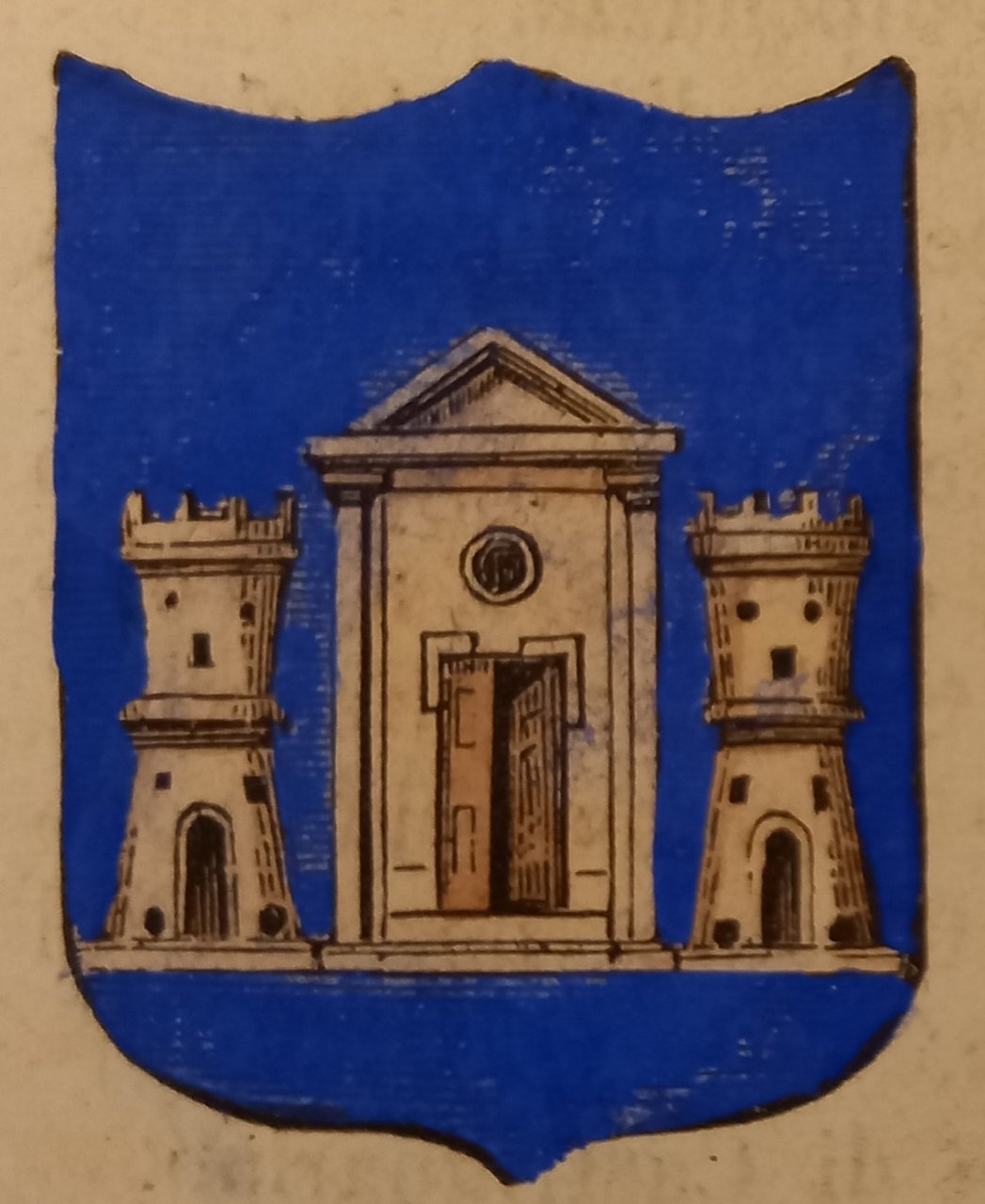 CASTRIGNANO DEL CAPO (LE). Stemma miniato. 1 pag. di testo.