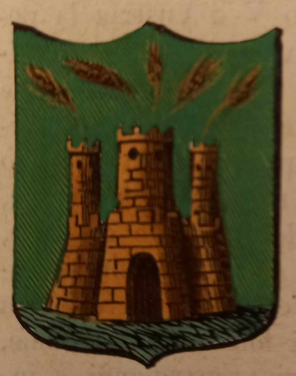 CASTROGIOVANNI - ENNA. Stemma miniato. 3 pagg. di testo.