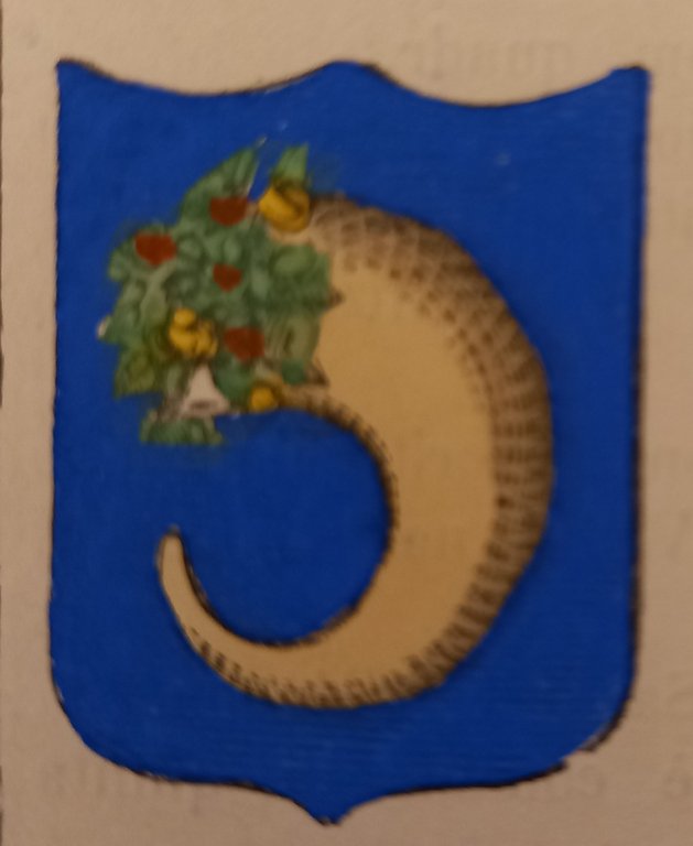 CORNICCHIA (ISTRIA). Stemma miniato. 1 pag. di testo.