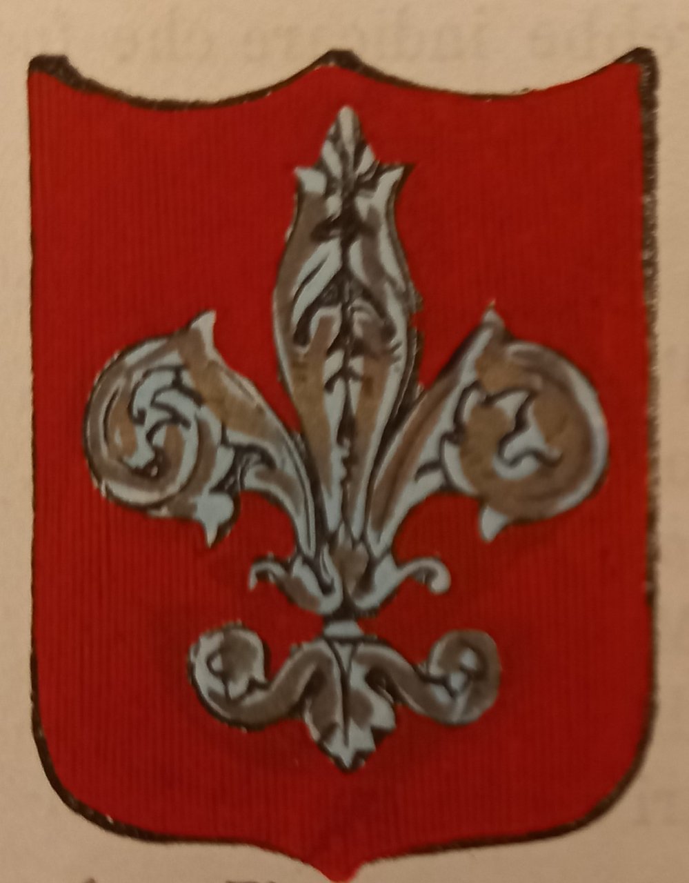 DOVADOLA (FI). Stemma miniato. 2 pagg. di testo.