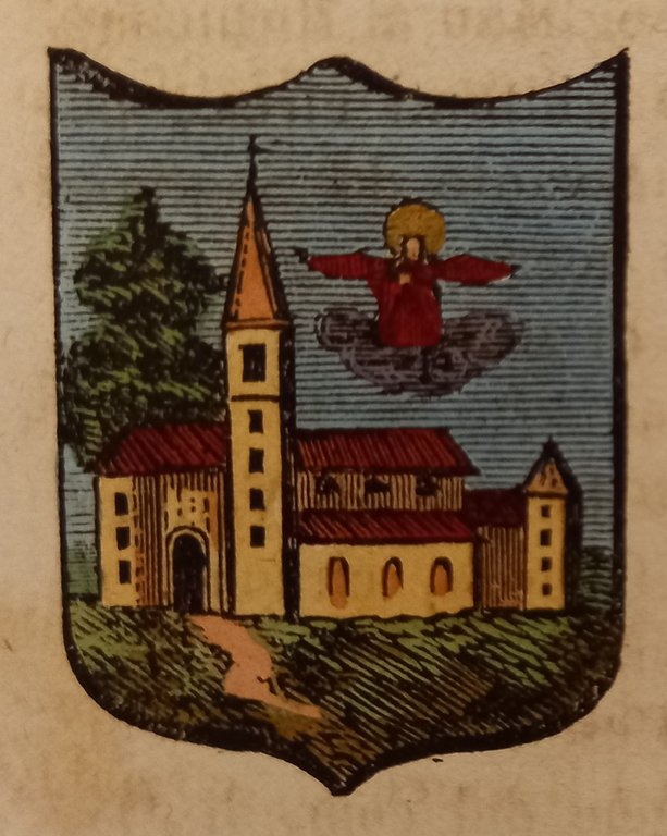 GIMINO (ISTRIA). Stemma miniato. 1 pag. di testo.
