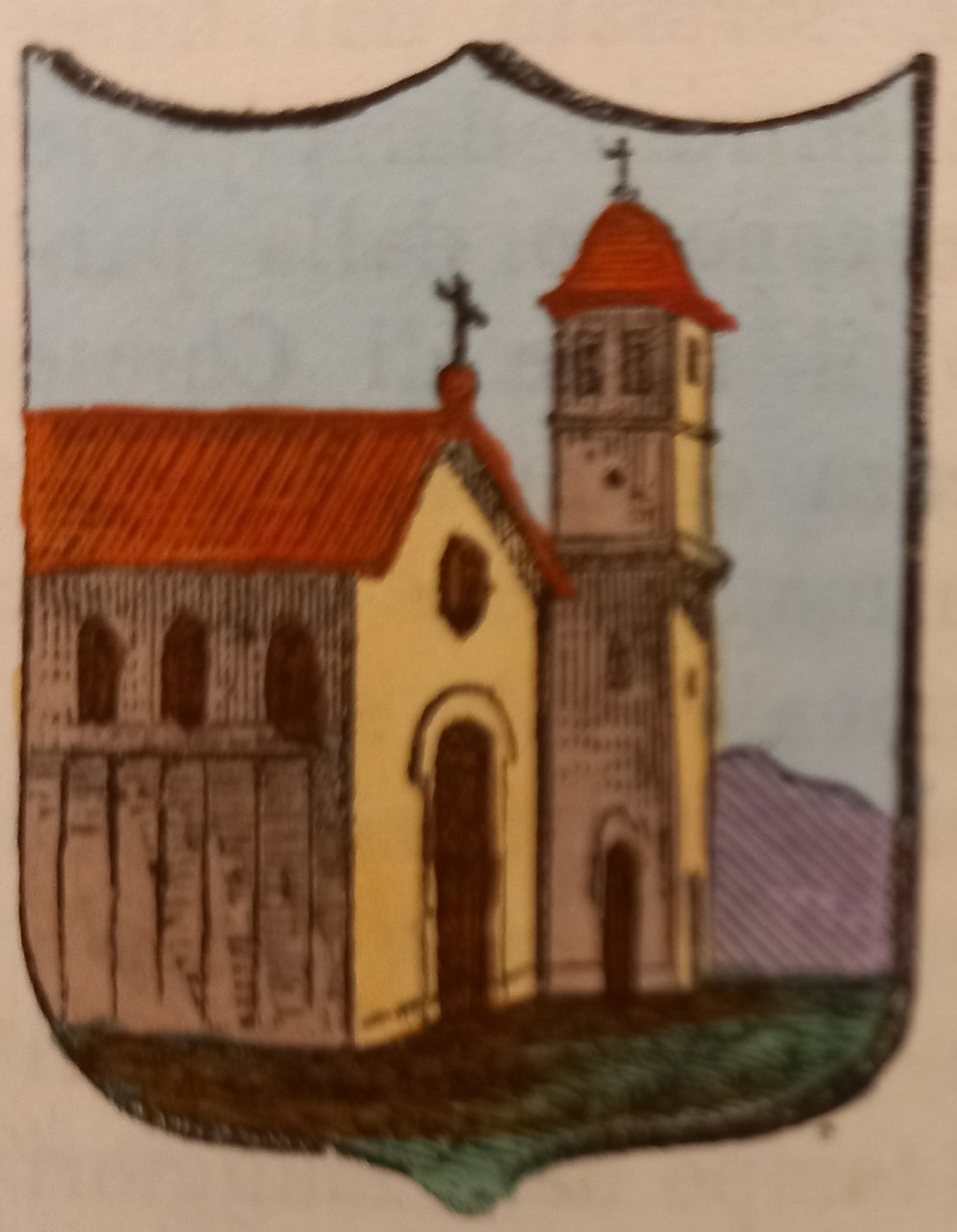 IGLESIAS (CA). Stemma miniato. 2 pagg. di testo.