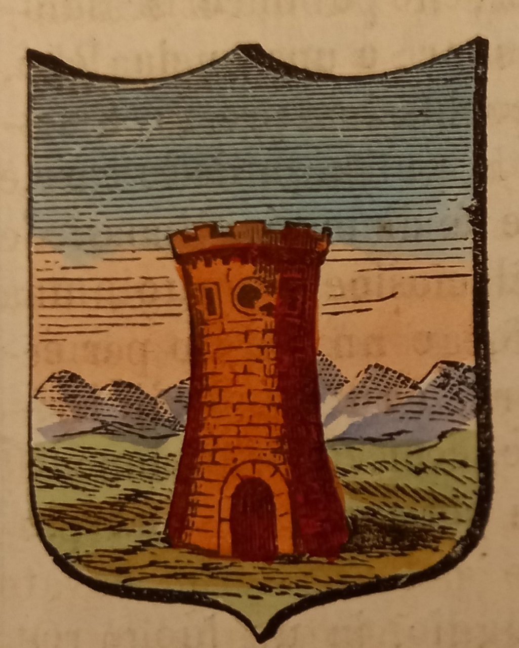 LOCOROTONDO (BA). Stemma miniato. 2 pagg. di testo.