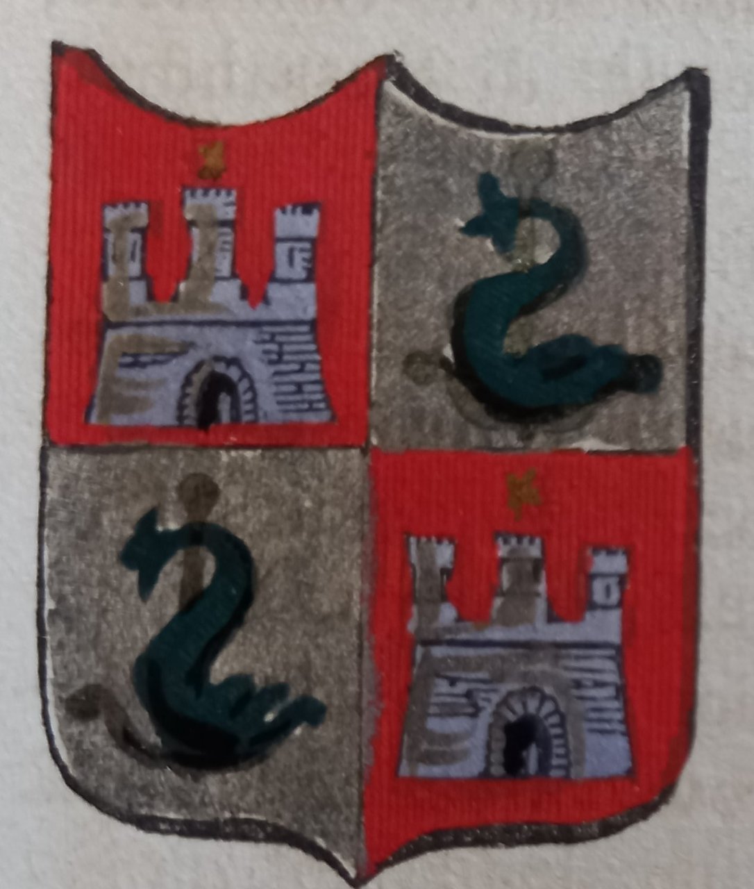 LUNGONE. Stemma miniato. 2 pag. di testo.