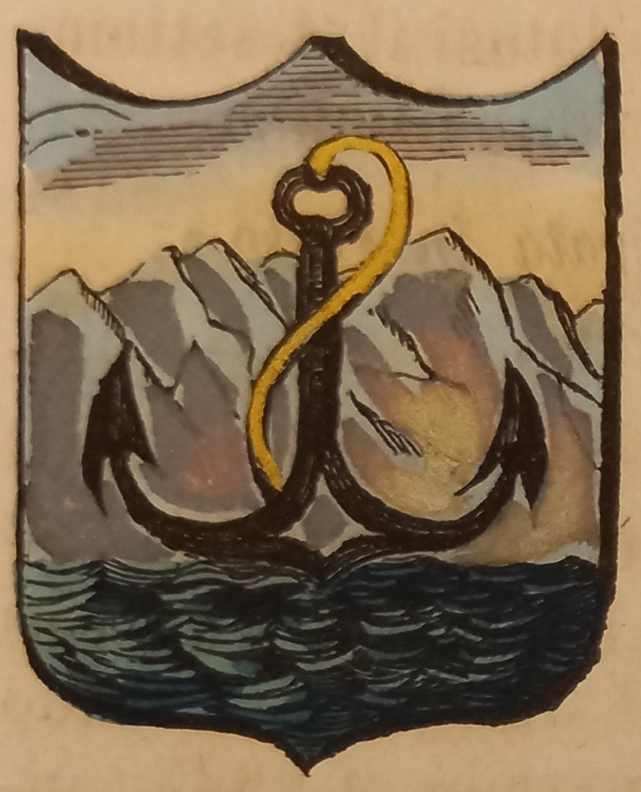 MONTE ARGENTARIO (GR). Stemma miniato. 3 pagg. di testo.