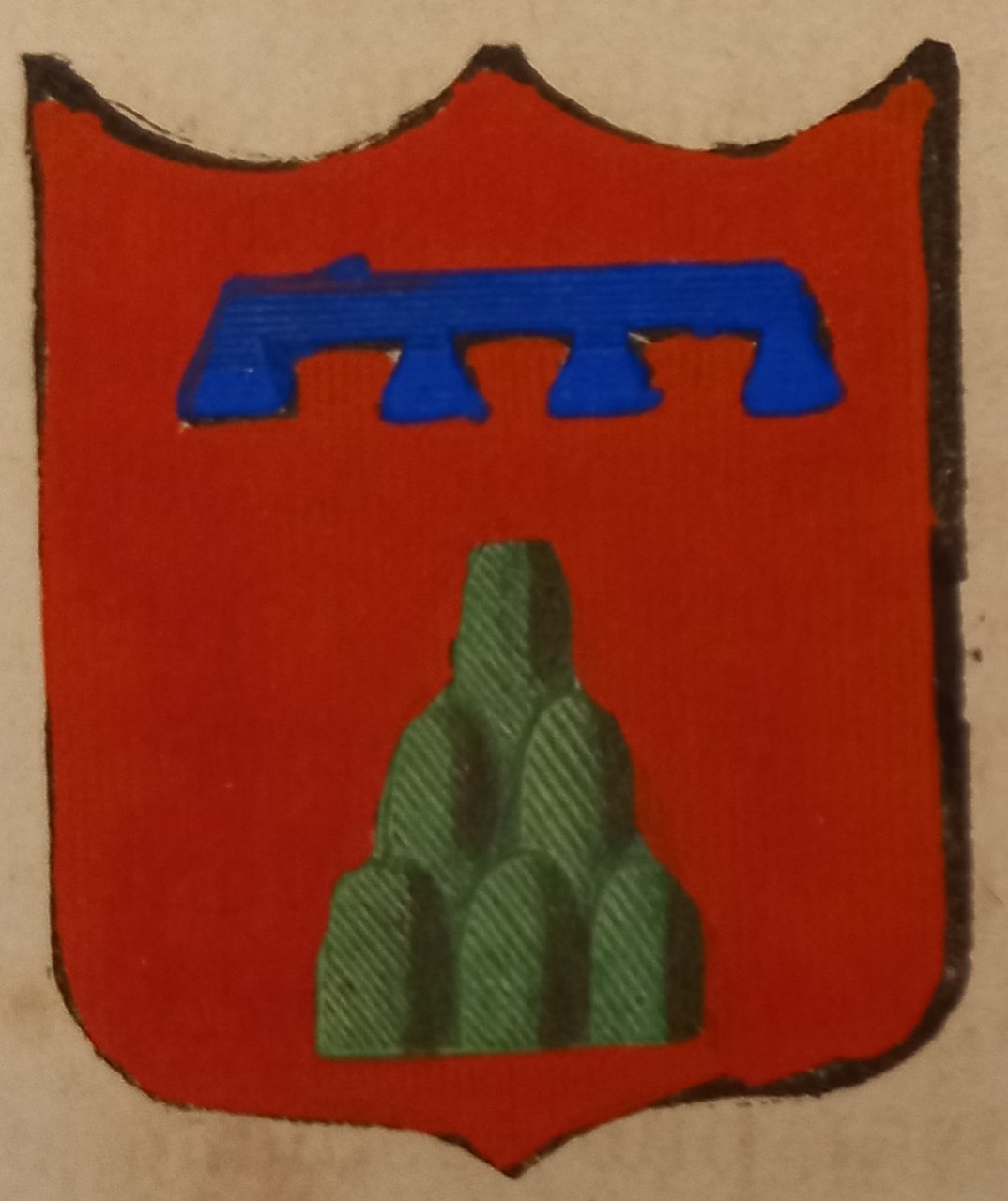 MONTEVARCHI (AR). Stemma miniato. 2 pagg. di testo. | Immagine principale