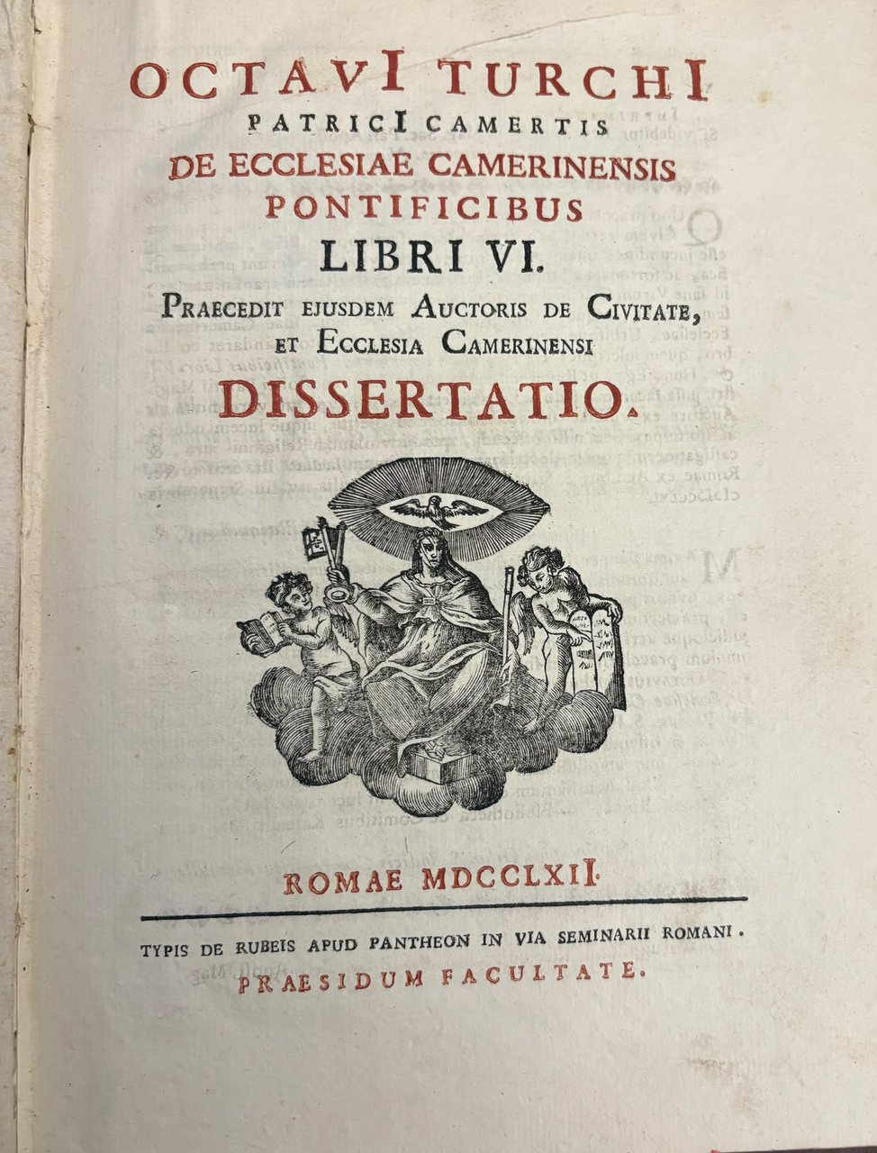 Octavi Turchi Patrici Camertis De Ecclesiae Camerinensis Pontificibus Libri VI. … | Immagine principale