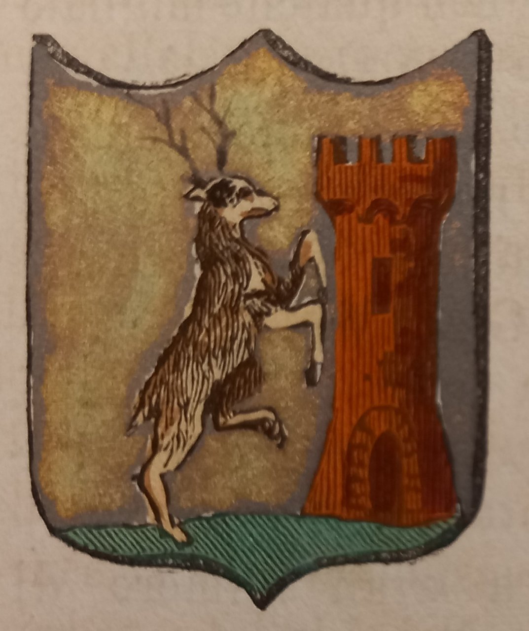 PITEGLIO (PT). Stemma miniato. 1 pag. di testo.