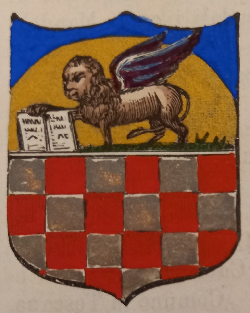 PORTA SAN MARCO (FI). Stemma miniato. 1 pag. di testo. | Immagine principale