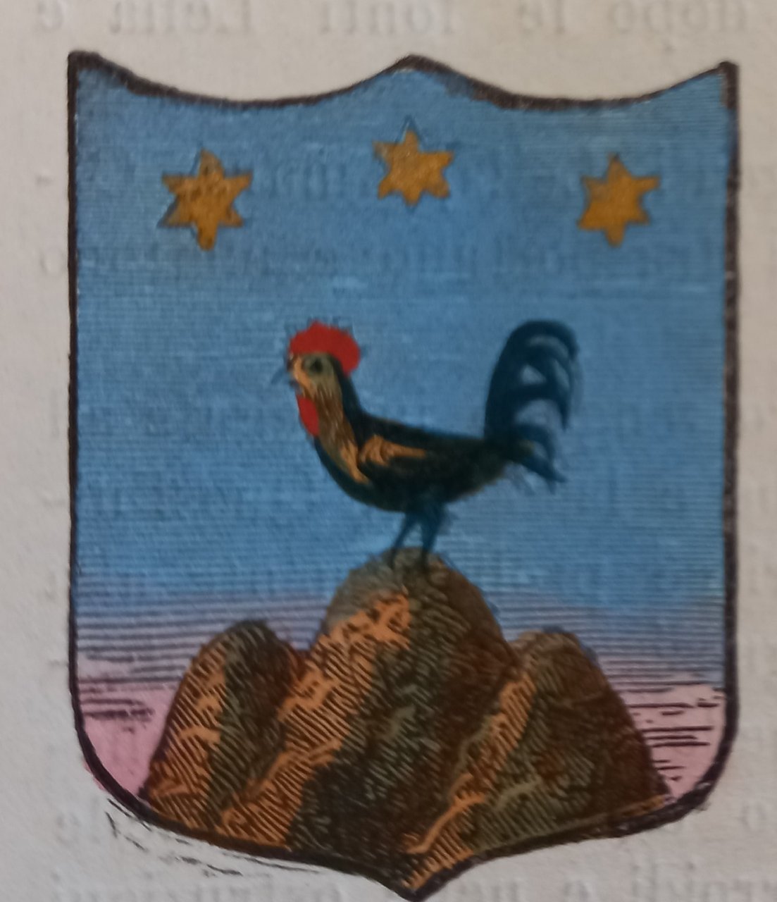 RECOARO (VI). Stemma miniato. 5 pagg. di testo.