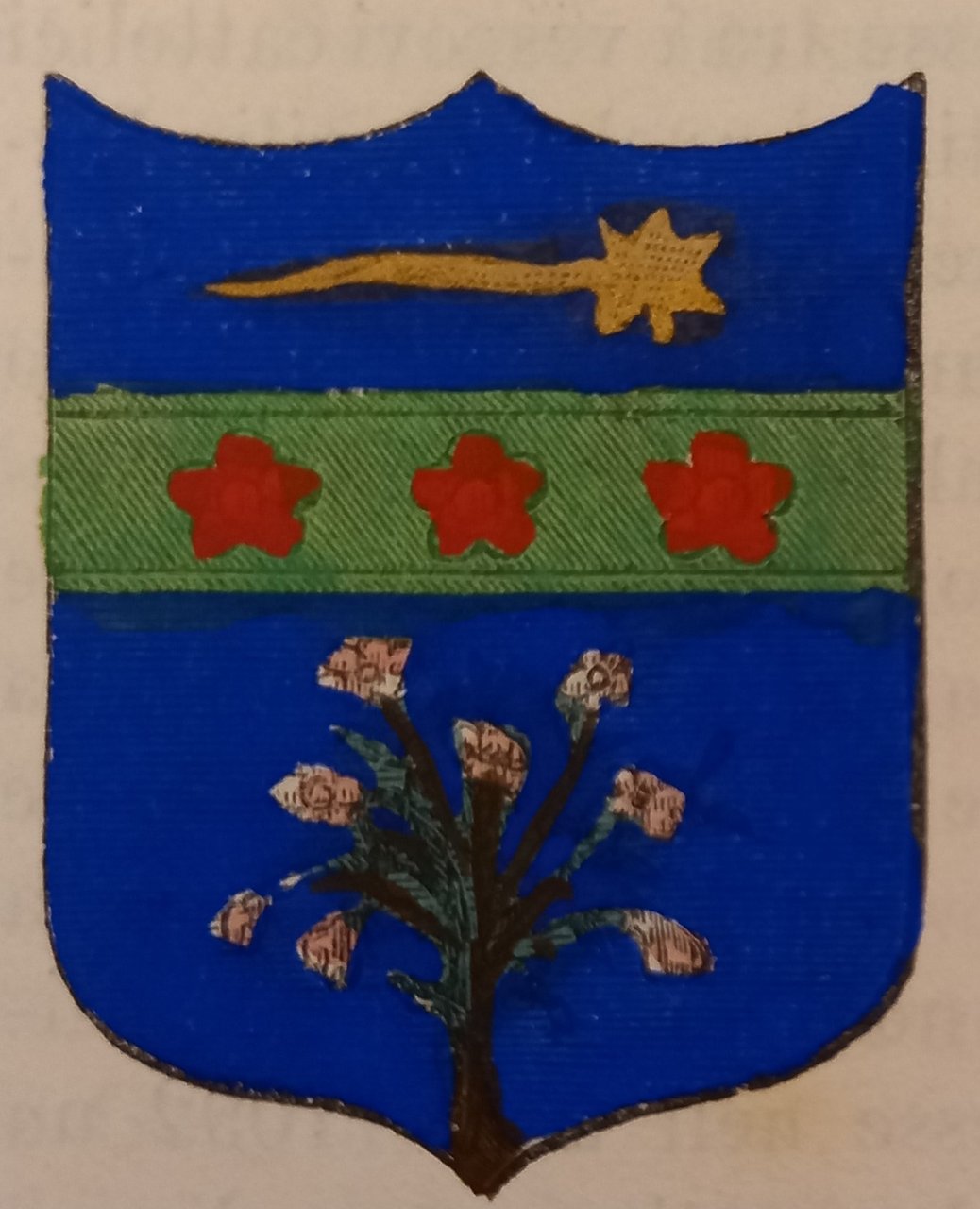 ROSSANO VENETO (VI). Stemma miniato. 2 pagg. di testo. | Immagine principale