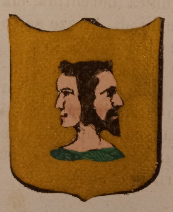 SUBBIANO (AR). Stemma miniato. 1 pag. di testo.