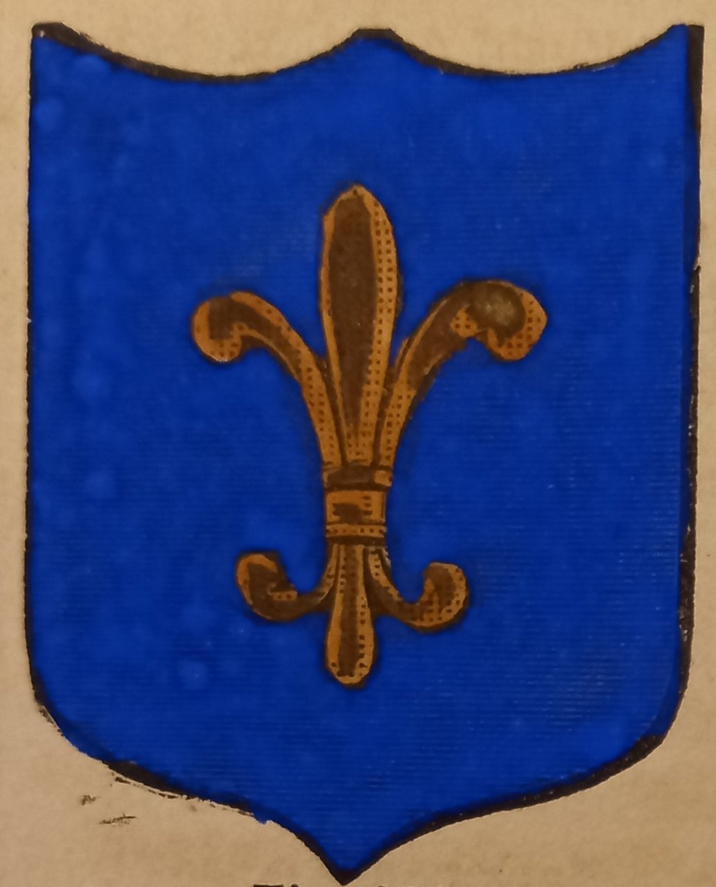 VALLERANO (VT). Stemma miniato. 1 pag. di testo.