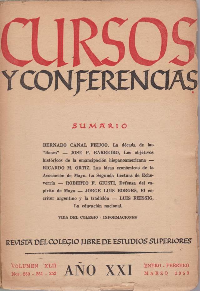 CURSOS Y CONFERENCIAS, VOLUMEN XLII, ANO XXI, ENERO - FEBRERO …