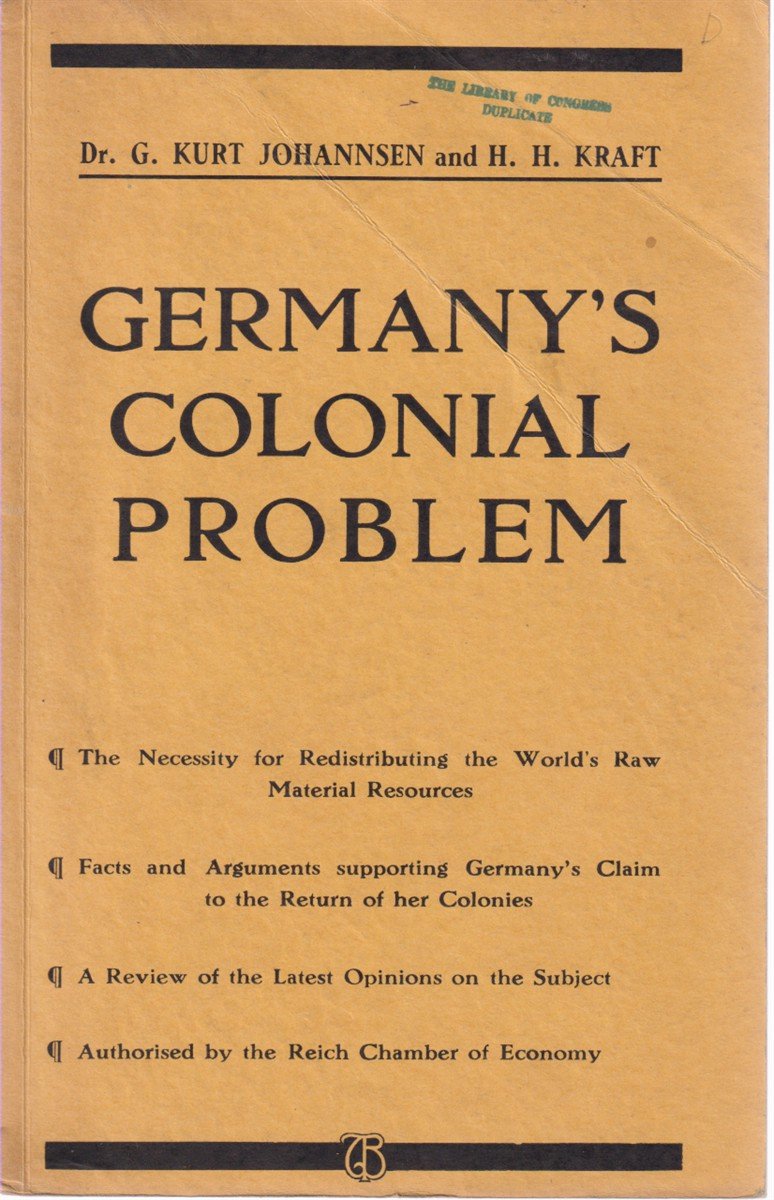 GERMANY'S COLONIAL PROBLEM