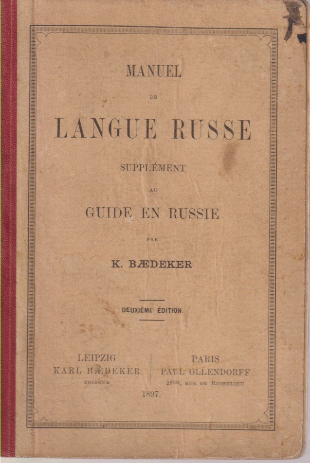 MANUEL DE LANGE RUSSE Supplément Au Guide En Russie