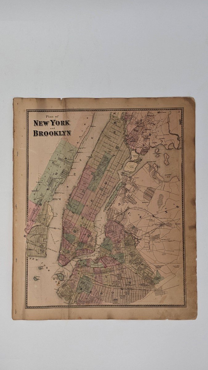 MAP OF NEW YORK AND BROOKLYN