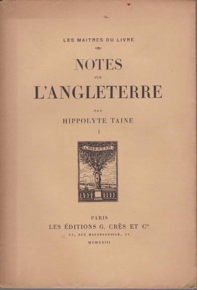 NOTES SUR L'ANGLETERRE [TWO VOLUMES]