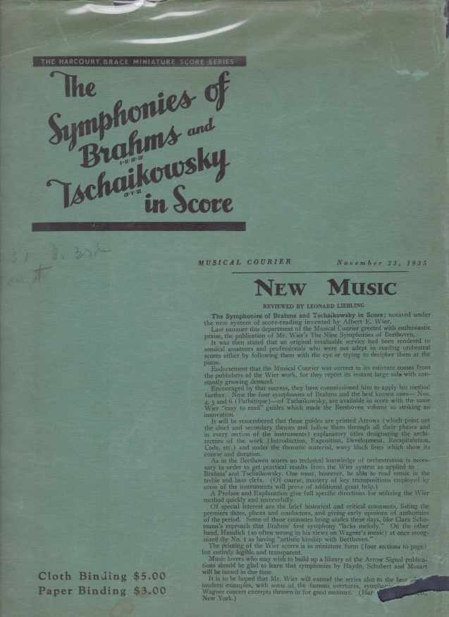 THE SYMPHONIES OF BRAHMS AND TSCHAIKOWSKY IN SCORE