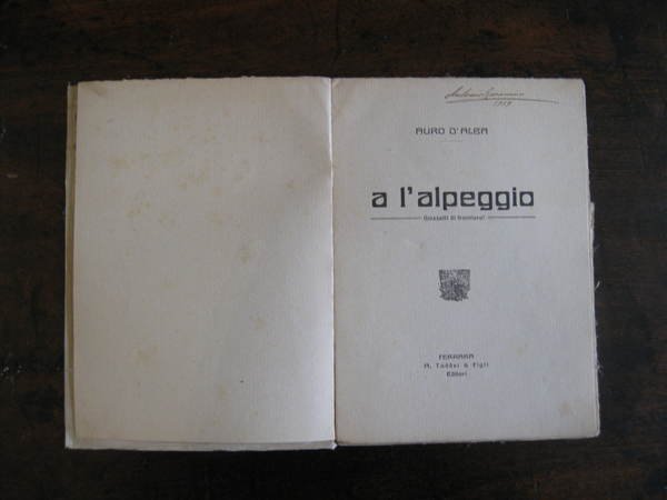 A L'Alpeggio. (Bozzetti di frontiera)