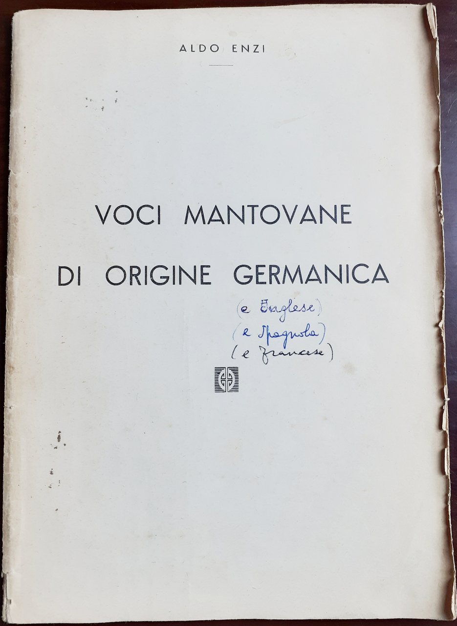 VOCI MANTOVANE DI ORIGINE GERMANICA.,