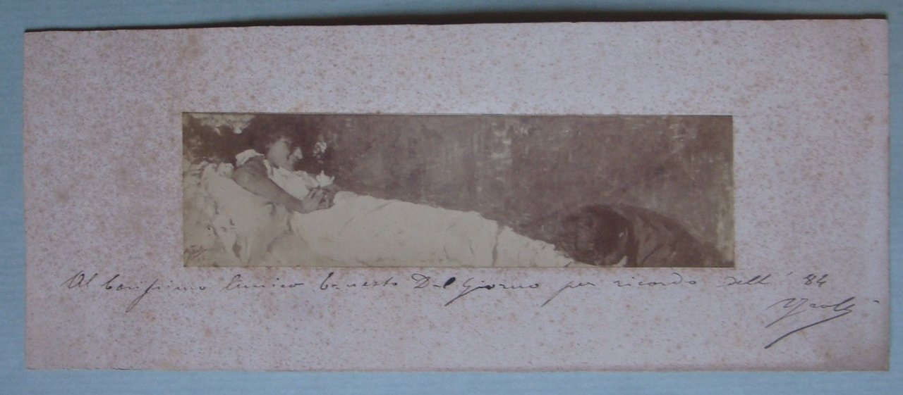 Irolli. Fotografia originale con dedica e firma autografa. 1884