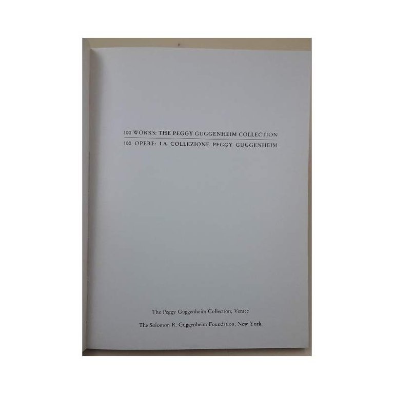 100 WORKS:THE PEGGY GUGGENHEIM COLLECTION(1982