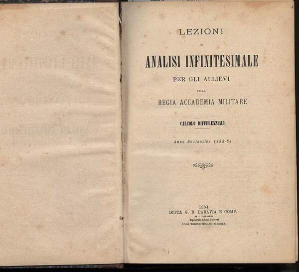 LEZIONI DI ANALISI INFINITESIMALE - Per gli allievi della Regia …