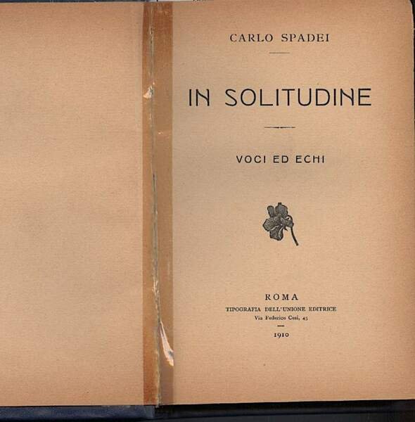 IN SOLITUDINE-Voci ed echi