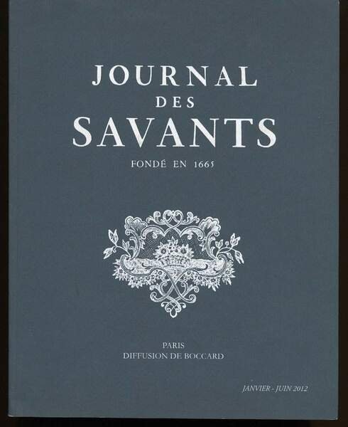 JOURNAL DES SAVANTS - Fondé en 1665