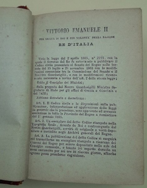 CODICE CIVILE DEL REGNO D'ITALIA (1865) | Immagine Gallery 5