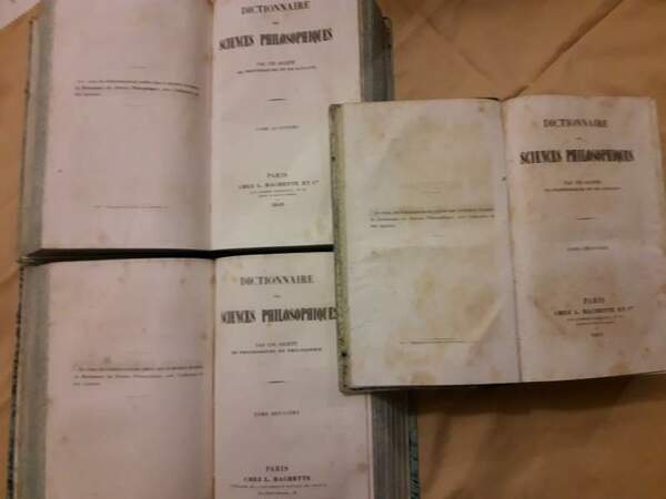 DICTIONNAIRE DES SCIENCES PHILOSOPHIQUE -3 voll., 5 tomi (1844/51)