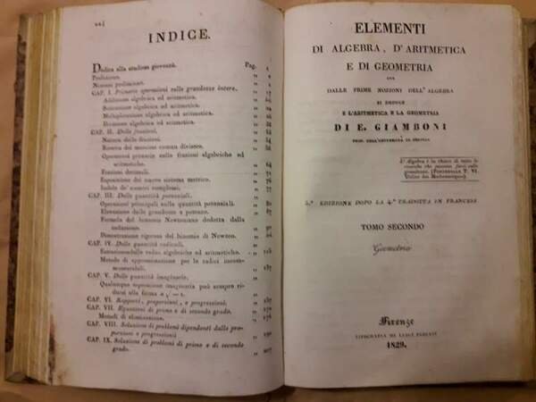 ELEMENTI DI ALGEBRA, D'ARITMETICA E DI GEOMETRIA ove dalle prime …