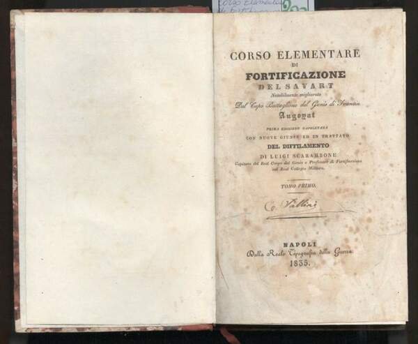 CORSO ELEMENTARE DI FORTIFICAZIONE (1835) | Immagine principale
